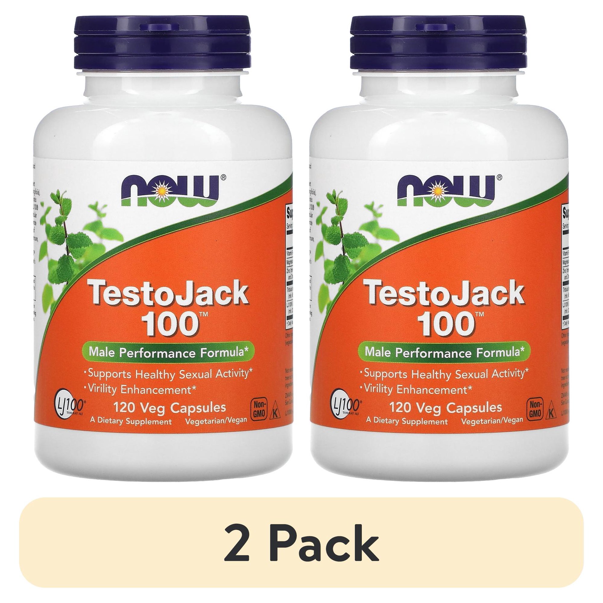 (2 pack) NOW Foods Testojack 100 120 Veg Caps