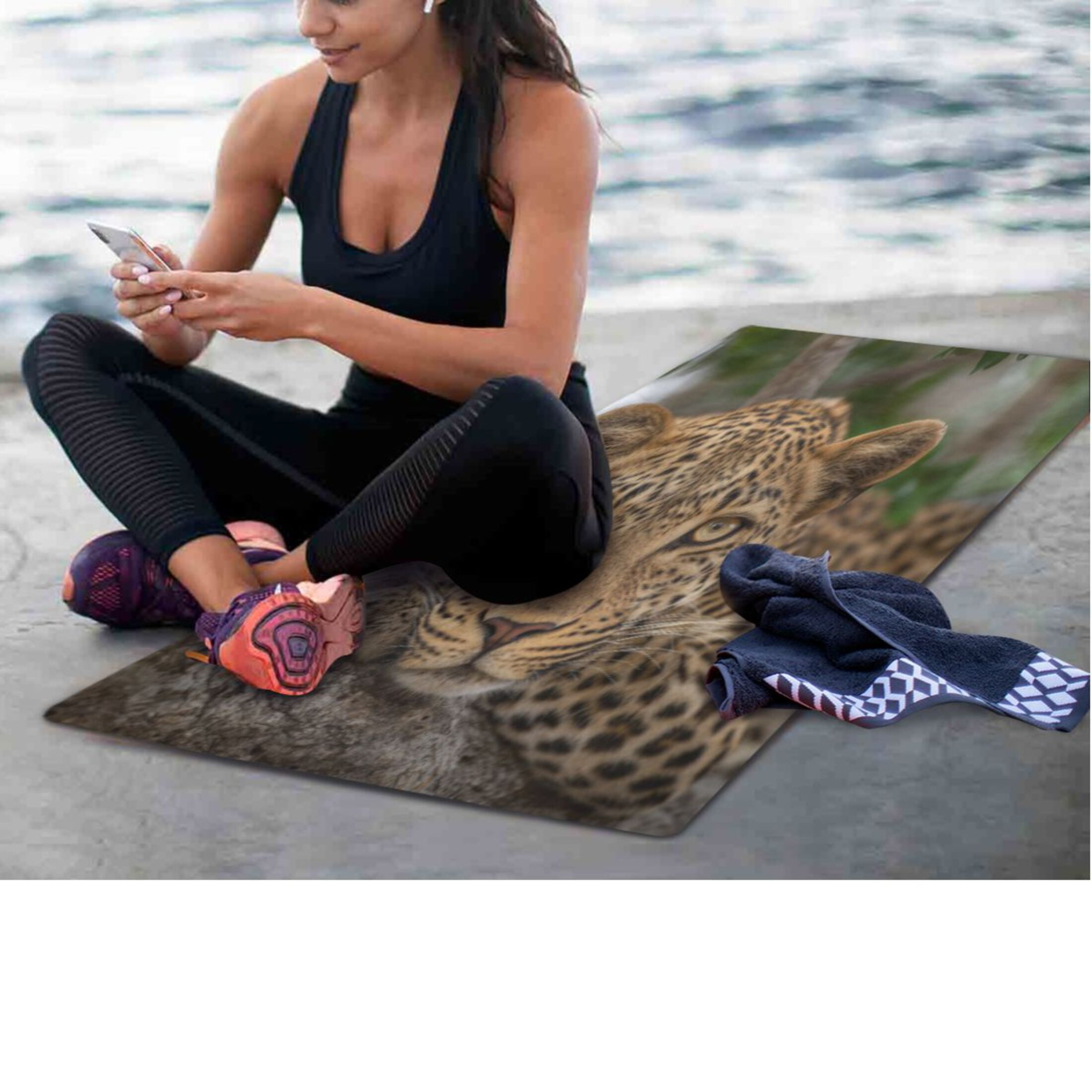 BZSMCE Yoga Mat Women Fitness Mat Leopard Calm Pattern