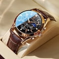 thumbnail image 3 of POEDAGAR Men Watches New Fashion Leather Waterproof Luminous Top Brand Luxury Mens Quartz Wristwatch Relogio Masculino, 3 of 5