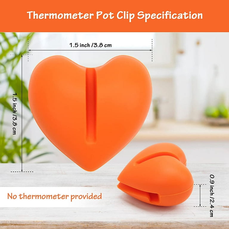 2Pcs Thermometer Pot Clip Holder, Candy Thermometer Pot Clip
