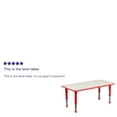 thumbnail image 5 of Emma + Oliver 23.625x47.25 Red Plastic Height Adjustable Activity Table, 5 of 8