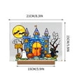 thumbnail image 3 of Halloween Table Decorations Set of 3,Cute Wooden Ghost,Pumpkin,Witch Indoor Plaques,Lightweight Halloween Decor for Home,Office,Party,or Apartment Display, 3 of 7