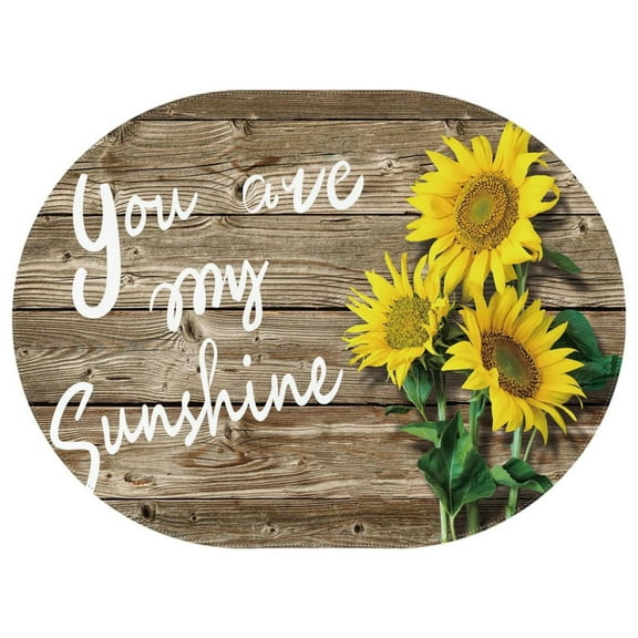 Oval Waterproof Tablecloth You Are My Sunflower Reusable Indoor/Outdoor Durable Table Cover 54 Inch X 72 Inch