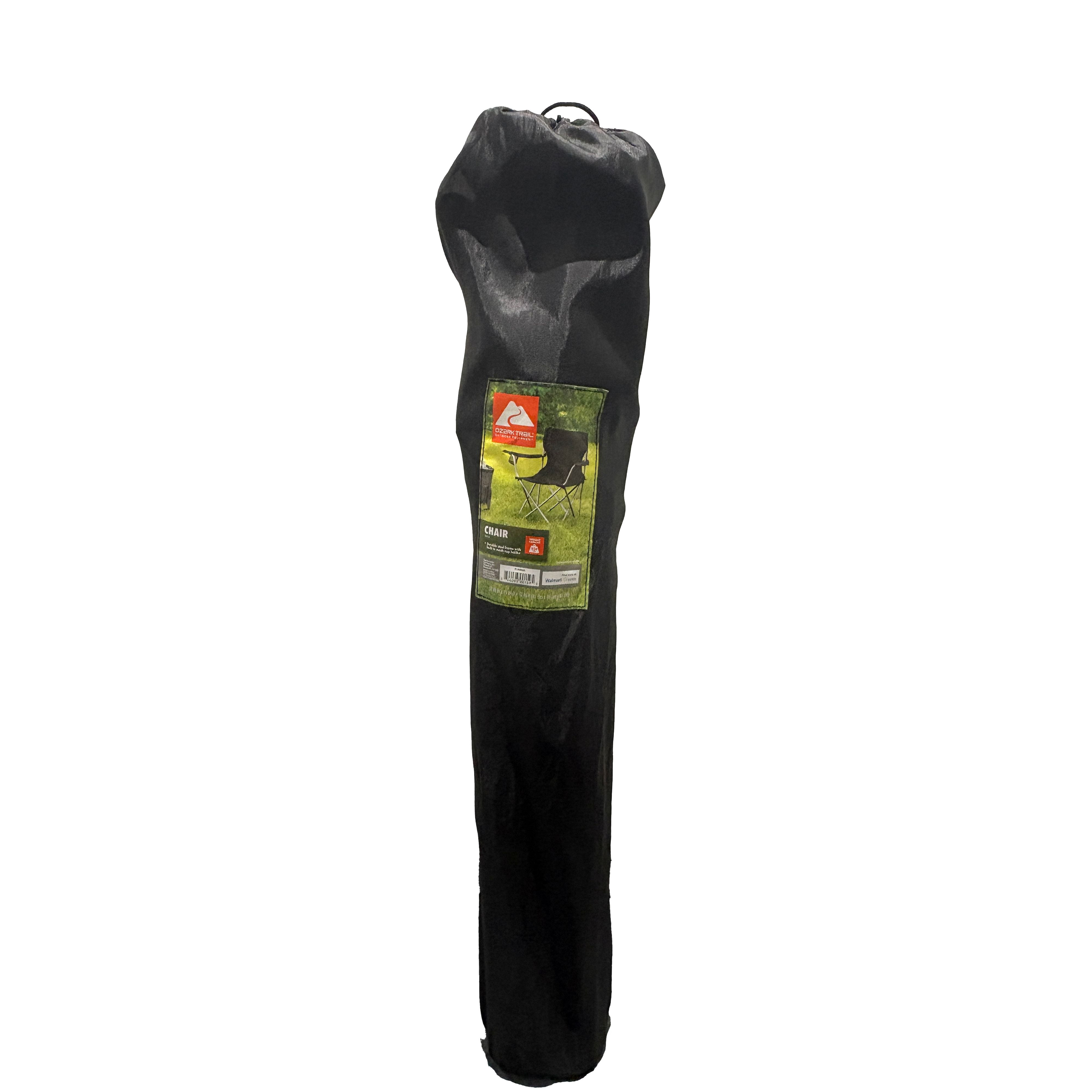 Ozark Trail Quad Folding Camp Chair with Cupholder, Black
