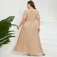 thumbnail image 4 of Women Plus Size Wrap Maxi Dress Short Flutter Sleeves Empire Waist Split A Line Boho Casual Dress, 4 of 5