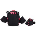 thumbnail image 4 of Mochila escolar para niños, mochila para bebé con patrón de pequeño diablo coreano, color negro, 4 of 5