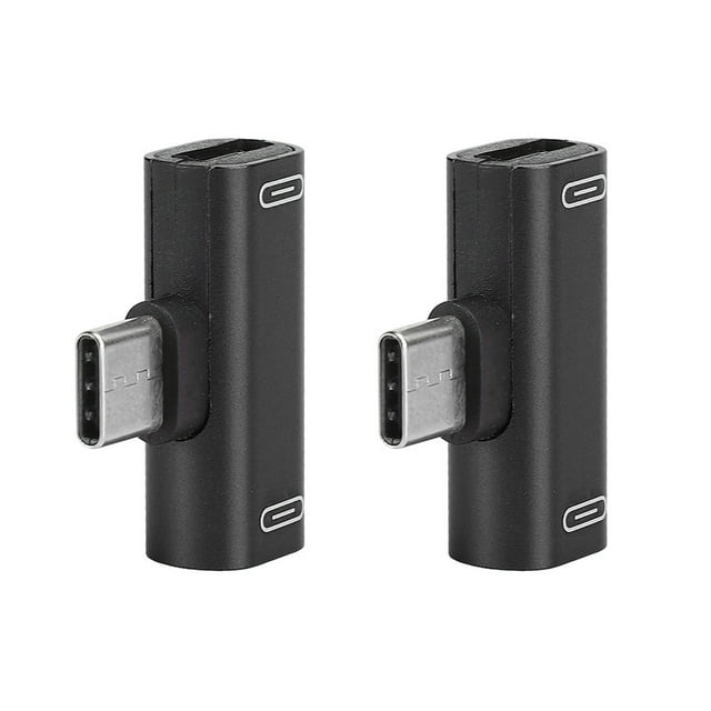 USB Adapter, Foldability 2 In 1 Converter Splitter Easy To Use Aluminum Case Material For Remote For Charging For Calling Silver,Black,Gold,Red,Pink