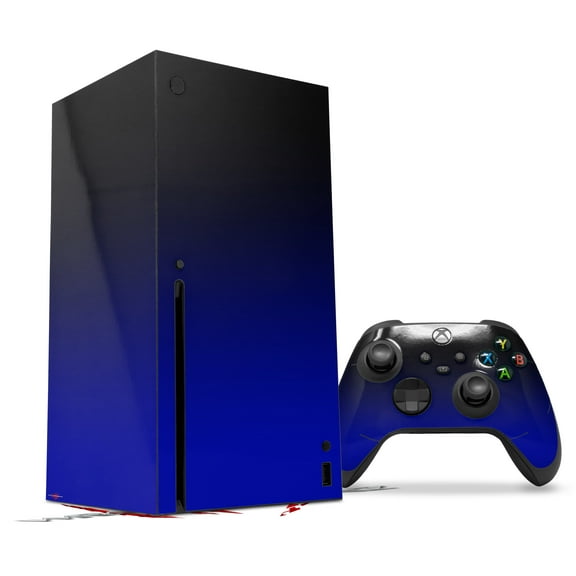 WraptorSkinz Skin Wrap compatible with the 2020 XBOX Series X Console and Controller Smooth Fades Blue Black (XBOX NOT INCLUDED)
