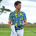 thumbnail image 2 of Kdxio Rubber Duck Print Men's Short Sleeve Polo Shirt,Midweight Men's Shirt-XX-Large, 2 of 5