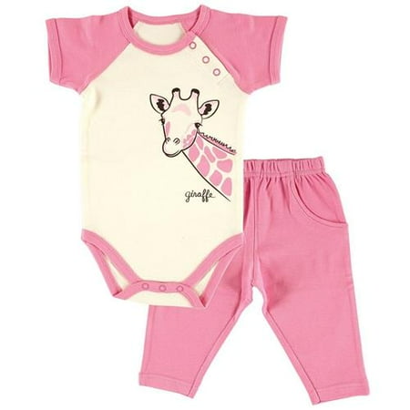 Hudson Baby Filles 0-12 mois girafe Bodysuit Set Pant (crème 6-9 mois)