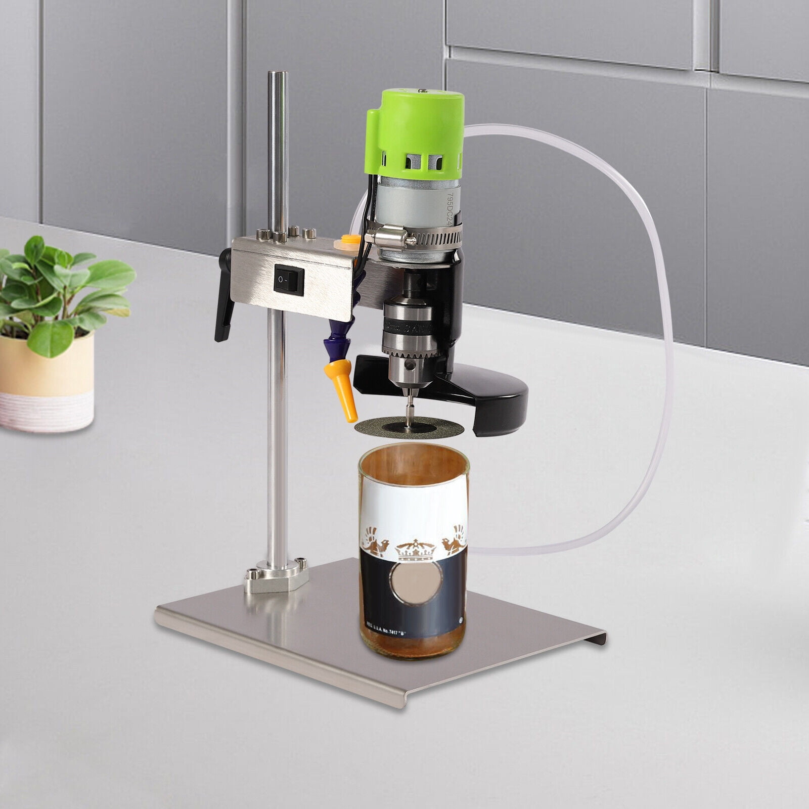 Denest 150W Electric Glass Bottle Cutter Glassware Cutting Machine with 3 Saw Blades