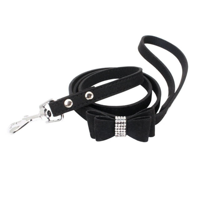 Methold Lindo mascotas gato perro cachorro conejo gatito ajustable Bowknot Correa Collar Suministros para perros Negro