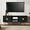 Black, variant on HLR 63'' Modern TV Stand for 65/70/75 inch TV, Entertainment Center with Storage Cabinet, Mid Century Green TV Stand,Embossed Pattern TV Console, TV Media Console for Living Room, Bedroom