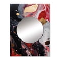 thumbnail image 2 of Designart "Infused Marble in Red and Black" Abstract Marble Mirror Wall Decor - Modern Red Abstract Large Mirror For Wall Art Decor - 32" x 24" Inch, 2 of 5