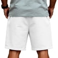 thumbnail image 4 of GrmtClth Father's Day Gift Summer Dad Papa Print American Flag Shorts Classic 4th Of July Patriotic Shorts Quick Dry Soft Elastic Drawstring Independence Day Wear White 2XL, 4 of 4