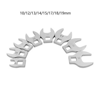 8Pcs 3/8In Drive Crowfoot Wrench Metric Foot Open End Spanner Metric Ratchet Wrench Metric Nut Adjustable Wrench Hand Tools ﻿