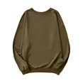 thumbnail image 5 of WTOBBY Women's Casual Solid Color Round Neck Long Sleeve Pullover Top, Fashion Blouse for Ladies Comfortable and Simple with Everyday Style,Army Green L, 5 of 5