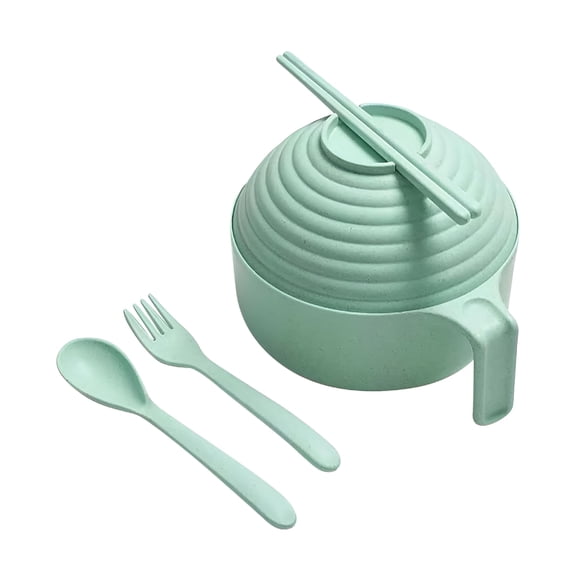 ACDANC Ramen Bowl Large Set With Lid,With Chopstick And Spoon,Instant Noodle Bowl,Asian Noodle Bowls,Dishwasher&Microwave Safe,For Student Dormitory Kitchen Office Worker,Multi-Use Noodle Bowl