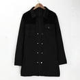 thumbnail image 4 of Men's Western Cowboy Suede Jacket Vintage Plush Collar Faux Leather Winter Warm Overcoat with 4 Pockets, 4 of 7