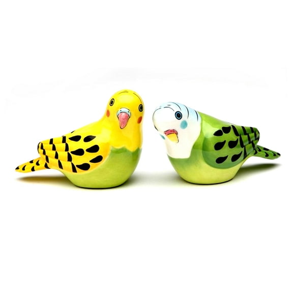 Flights Of Fancy: Yellow And Green Parakeet Salt & Pepper ShakerBy Babs
