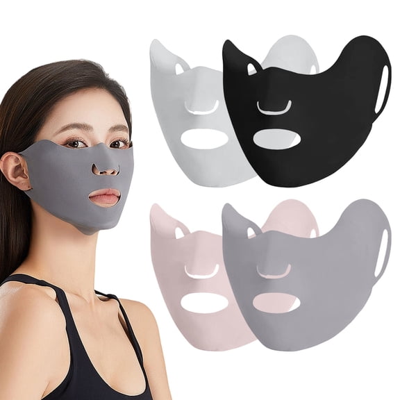 CHENjy UV Face Mask Sun Protection, Breathable Washable Sun Shield for Women Cycling Running, Cooling Face Mask, 11.02" x 5.82",Black