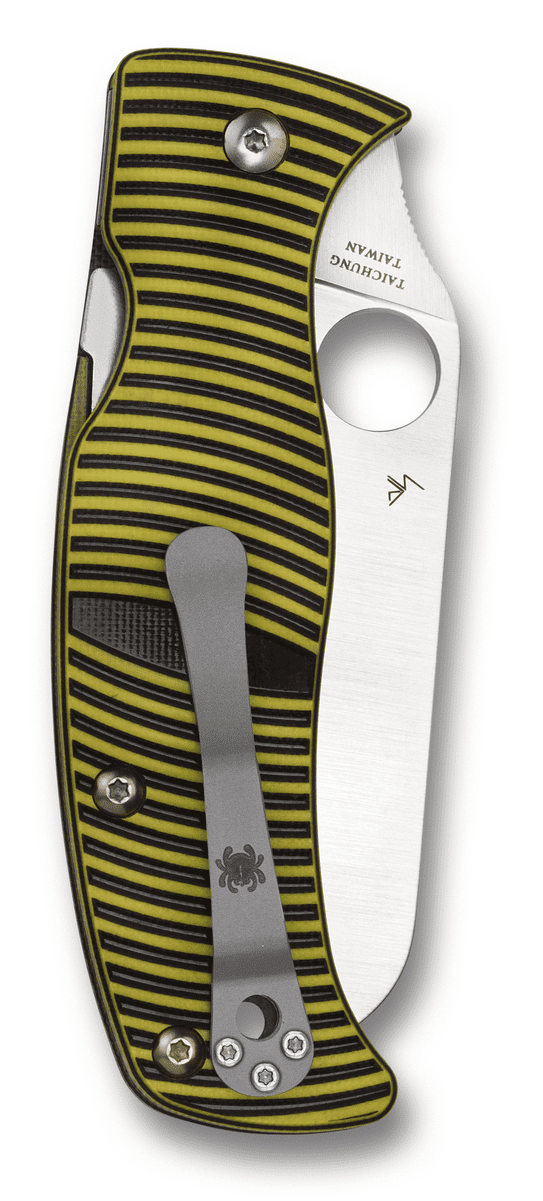 Spyderco Caribbean Sheepfoot with 3-D Machined Textured G-10 SpyderEdge Folding Knife