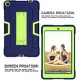 thumbnail image 3 of FIEWESEY for Walmart Onn 8 Pro 8 Inch Tablet Case, Heavy Duty Shockproof Dropproof Hybrid Rugged Armor with Kickstand Full Body Protective Case for Walmart Onn 8 Pro (Model ONA100003561)(Navy/Green), 3 of 7