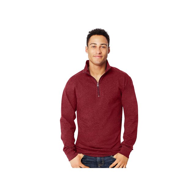 Hanes Men's 1/4 Zip Long-Sleeve T-Shirt, Style O5944
