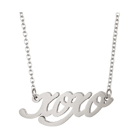 Initial Name Xoxo Pendant Necklace Stainless Steel Jewelry for Women