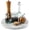 Bianco Carrara, variant on 12" Marble Lazy Susan Turntable - 100% Natural Stone Round Serving Tray with Silent Spinning,Revolving Cake Stand & Cheese Board for Kitchen Countertop, Cupcake Table Display, Food, Seasoning (Green)