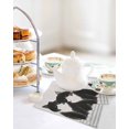 thumbnail image 4 of Cute Cats Kitchen Dish Towels for Drying Dishes Set of 4, Modern Abstract Ink Painting Gray Striped Waffle Weave Microfiber Hand Tea Bathroom Towels Quick Dry & Absorbent Towel 12x12, 4 of 7