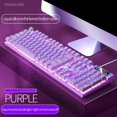 thumbnail image 3 of Teclado mecánico para juegos USB cómodo de 104 teclas con respuesta rápida para computadora Violeta, 3 of 3