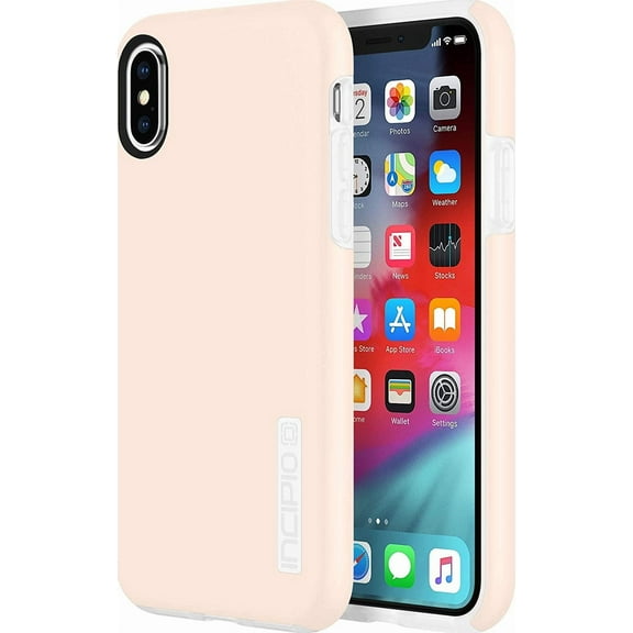 Incipio DualPro Dual Layer Case for iPhone XS & iPhone X with Hybrid Shock-Absorbing Drop Protection - Blue/Clear
