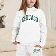 thumbnail image 2 of Gaexia Clothes For Girls 10-12,Winter Outfits,Girls Outfits Hooded Letter Print Sweatshirt Set Comfortable Everyday Wear For Toddler And Teen, 2 of 4