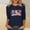 A372 Navy, variant on Xdegoge Vintage 4th of July Floral American Flag Print T Shirt for Women Long Sleeve Crewneck Casual Boho Style Summer Vacation Patriotic Celebration Graphic Tops