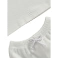 thumbnail image 4 of Qiylii Newborn Baby Summer Ribbed Outfit Short Sleeve T-shirt+Shorts,0-3T, 4 of 9