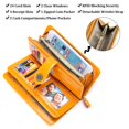 thumbnail image 4 of Women'S Wallet Genuine Leather Rfid Blocking Large Capacity Trifold Ladies Wallet(), 4 of 6