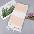 thumbnail image 1 of Last Chance Violete Cotton Absorbent Large Size Bath Towel European And Knitted Striped Fringed Turkish Sand, 1 of 2