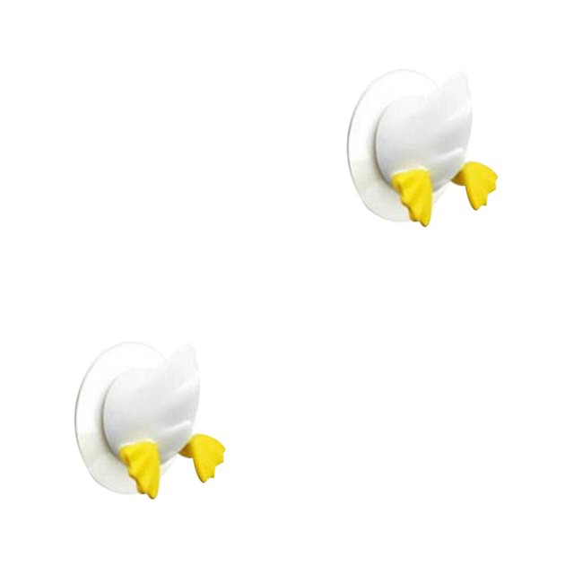 Matsuzay Encantadora forma de cola de Animal de dibujos animados, ventosa para cocina, baño, gancho de pared, ventosa de vacío fuerte, ventosa de cola blanco 2piezas Matsuzay CBP043071