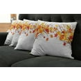 thumbnail image 5 of Ambesonne Fall Throw Pillow Cover 4 Pack, Cartoon Maple Autumn Tree, 16", Orange White, 5 of 5