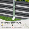 thumbnail image 4 of Outsunny Raised Garden Bed with 2 Trellis Tomato Cages, Dark Grey, 4 of 8