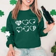 thumbnail image 4 of Tauxra Chandail à Manches Longues pour Femmes, Col Rond, Décontracté, avec Imprimé Trèfle de la Saint-Patrick, pour Fêtes de Fin d'Année, Tissu en Polyester Doux Teint en Fil, 4 of 5