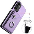 thumbnail image 5 of Wallet Case Compatible for Samsung Galaxy A15 with Card Holder, Rotation Finger Ring Kickstand Card Slots Case, Classic PU Leather Shockproof Magnetic Button Cover for Galaxy A15, Purple, 5 of 7
