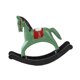thumbnail image 3 of Estatua de caballo mecedor, figura decorativa, coleccionable, versátil, de madera. verde, 3 of 9