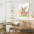 thumbnail image 5 of Elephant Stock April Flowers And Bunny I Wall Art - Vertical Canvas Wall Art - Kids Room Wall Decor - Holiday Canvas - White And Yellow Decor By Jennifer Paxton Parker - 34" x 51", 5 of 8
