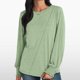 thumbnail image 2 of Blusa de manga larga con cuello redondo y pliegues para mujer - 82 % poliéster, top informal de negocios, 2025, de moda - Tallas S-XXL, 2 of 8