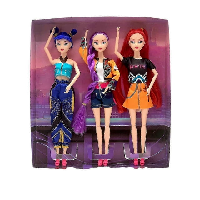 K-POP Demon Hunter Girl Group Dolls Rumi Mira Zoey 11" Vinyl Figures (3-Pack)
