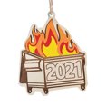 thumbnail image 2 of DPTALR Dumpster Fire Christmas Ornament Christmas Tree Wooden Pendants, 2 of 4