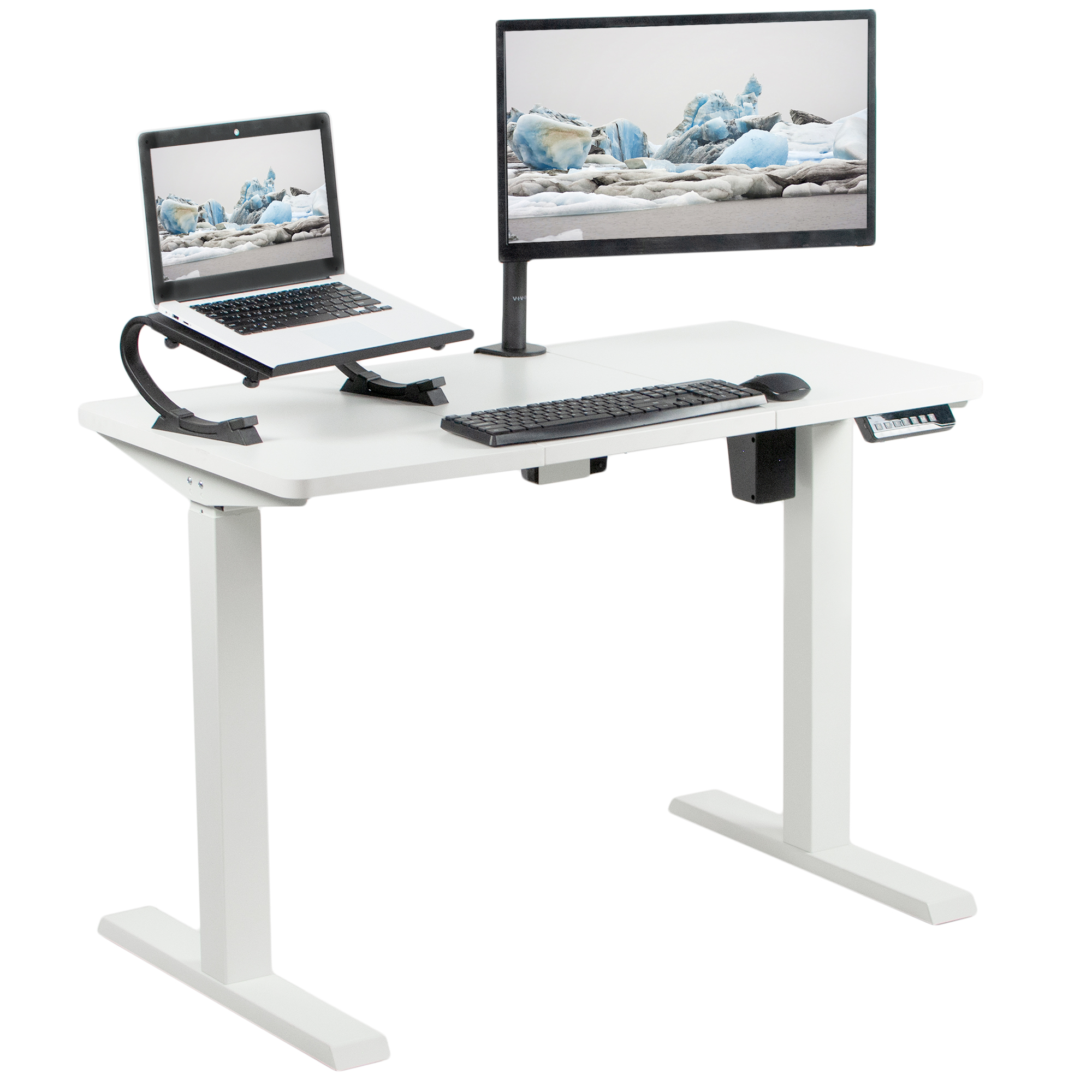 vivo electric 43 x 24 inch stand up desk