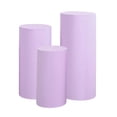 thumbnail image 3 of BLESIYA 3Pcs Cylinder Pedestal Covers Backgrounds for Wedding Graduation Anniversary light, 3 of 8